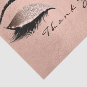 Roze Rose Gold Blush Glitter Dank je Oogzijde Tissuepapier (Detail)