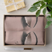 Roze Rose Gold Blush Glitter Dank je Oogzijde Tissuepapier (Geschenk)