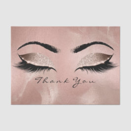 Roze Rose Gold Blush Glitter Dank je wel Skinny Tissuepapier