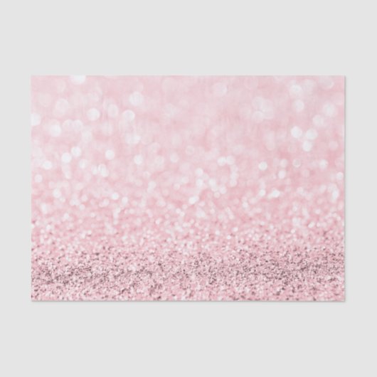 Roze Rose Gold Blush Glitter Delicate White Girly Tissuepapier (Voorkant)