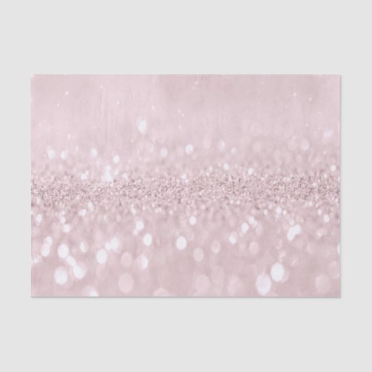 Roze Rose Gold Blush Glitter Powder Bridal Grijs Tissuepapier (Voorkant)