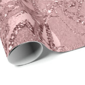 Roze Rose Gold Blush Glitter Spark Ombre Cadeaupapier (Rol Hoek)