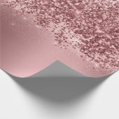 Roze Rose Gold Blush Glitter Spark Red Bean Cadeaupapier (Hoek)