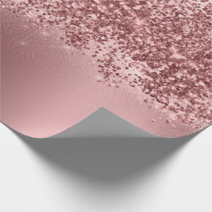 Roze Rose Gold Blush Glitter Spark Red Bean Cadeaupapier