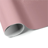 Roze Rose Gold Blush Glitter Spark Red Bean Cadeaupapier (Rol Hoek)