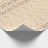 Roze Rose Gold Blush kerstgemberman Cadeaupapier (Hoek)