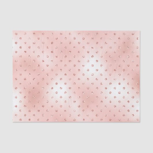 Roze Rose Gold Blush Metallic Crystals Swarovski Tissuepapier (Voorkant)