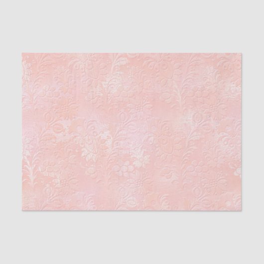 Roze Rose Gold Blush Metallic Floral Royal Tissuepapier (Voorkant)