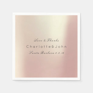 Roze Rose Gold Blush Metallic Minimale Party Event Servetten