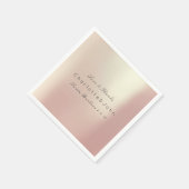 Roze Rose Gold Blush Metallic Minimale Party Event Servetten (Hoek)