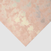 Roze Rose Gold Blush Metallic Powder Harten Tissuepapier (Detail)