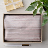 Roze Rose Gold Blush Metallic Silver Strokes Lines Tissuepapier (Geschenk)