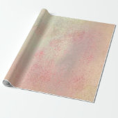Roze Rose Gold Blush Peach Gold Champaign Cadeaupapier (Uitgerold)