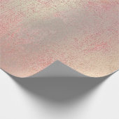 Roze Rose Gold Blush Peach Gold Champaign Cadeaupapier (Hoek)