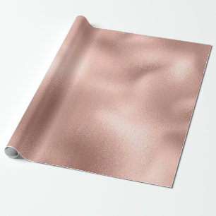 Roze Rose Gold Blush Peach Powder Minimal Glass Cadeaupapier