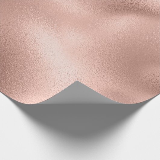 Roze Rose Gold Blush Peach Powder Minimal Glass Cadeaupapier (Hoek)