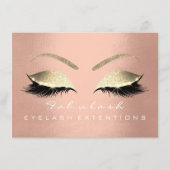 Roze Rose Gold Blush Skinny Eyes Gift Kaart (Achterkant)