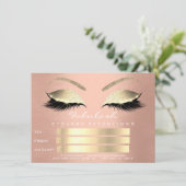 Roze Rose Gold Blush Skinny Eyes Gift Kaart (Staand voorkant)