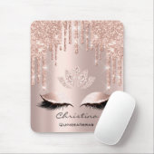 Roze Rose Gold Blush Sparkly Lotus Name Muismat (Met muis)