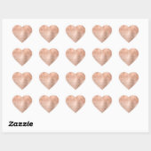 Roze Rose Gold Blush Weddenschap Bedankt Brida Hea Hart Sticker (Vel)