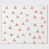 Roze Rose Gold Blush White Geometry Triangles VIP Cadeaupapier (Vlak)