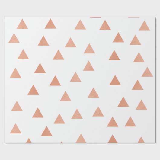 Roze Rose Gold Blush White Geometry Triangles VIP Cadeaupapier (Vlak)