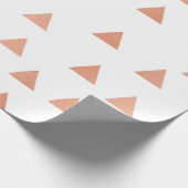 Roze Rose Gold Blush White Geometry Triangles VIP Cadeaupapier (Hoek)