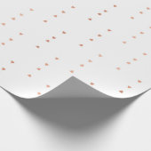 Roze Rose Gold Blush White Tribal Delicate druppel Cadeaupapier (Hoek)