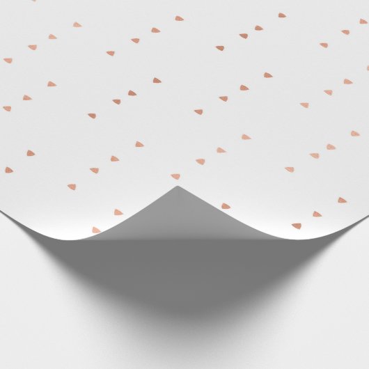 Roze Rose Gold Blush White Tribal Delicate druppel Cadeaupapier (Hoek)