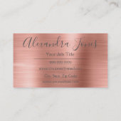Roze Rose Gold Borhed Metal Eyelash Extensions Visitekaartje (Achterkant)