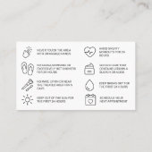 Roze Rose Gold Brows Aftercare Card Visitekaartje (Achterkant)