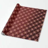 Roze Rose Gold Burgundy Merry Snowflake Cadeaupapier (Uitgerold)