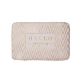 Roze Rose Gold Chevron Hallo Prachtige Bath Mat (Voorkant)