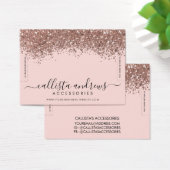 Roze Rose Gold Confetti Glitter Bracelet display Visitekaartje (Bureau)