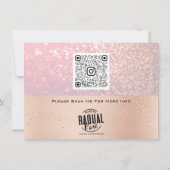 Roze Rose Gold Confetti QR Code Logo Beauty Studio (Achterkant)