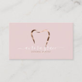 Roze Rose Gold Dental Elegance Visitekaartje (Voorkant)