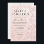 Roze Rose Gold Dress 60 & Fabulous 60th Birthday Kaart<br><div class="desc">Roze Rose Gold Dress 60 & Fabulous 60th Birthday Invitation Variations to the uitnodiging and matching Items in our store</div>