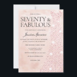 Roze Rose Gold Dress 70 & Fabulous 70th Birthday Kaart<br><div class="desc">Roze Rose Gold Dress 70 & Fabulous 70th Birthday Invitation Variations to the uitnodiging and matching Items in our store</div>