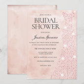 Roze Rose Gold Dress Glitter Vrijgezellenfeest Kaart (Voorkant / Achterkant)