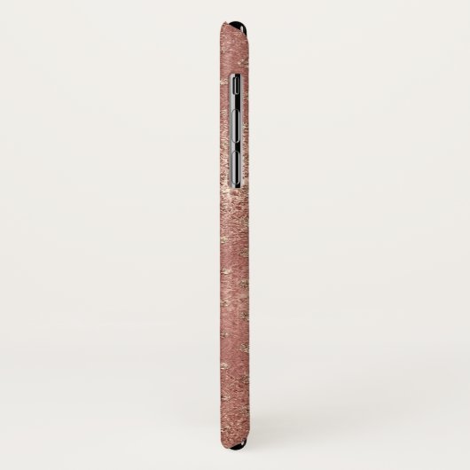 Roze Rose Gold Elegant Hartpatroon Monogram Case-Mate iPhone Case (Achterkant/links)