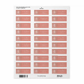 Roze Rose Gold Faux Glitter Adres Etiket (Full Sheet)
