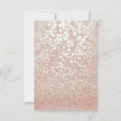 Roze Rose Gold Faux Glitter Silver Minimale Formel Kaart (Achterkant)