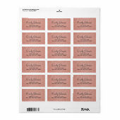 Roze Rose Gold Faux Glitter Sparkle Address Label (Full Sheet)