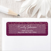 Roze Rose Gold Faux Glitter Sparkle Address Label (Insitu)