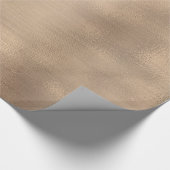 Roze Rose Gold Faux Sepia Linen Mesh Metallic Cadeaupapier (Hoek)