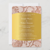 Roze Rose Gold Faux Wedding Royal Uitnodiging (Voorkant)