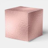 Roze Rose Gold Foil & Sparkle Monogram Bedankdoosjes (Achterkant)