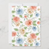 Roze Rose & Gold Funeral Celebration of Life Kaart (Achterkant)