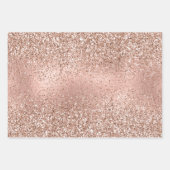 Roze Rose Gold Glam Glitter Inpakpapier Vel (Voorkant)