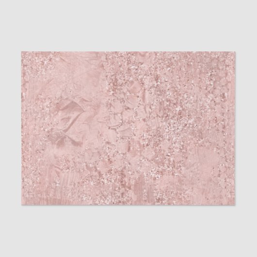Roze Rose Gold Glazen Glitter Delicate White Girly Tissuepapier (Voorkant)